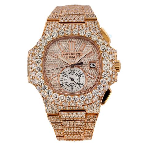 patek philippe iced out for sale|patek philippe nautilus full diamond.